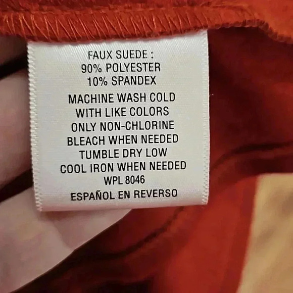 JM Collection Rust Faux Suede Open Jacket Sz Lg - Picture 4 of 6